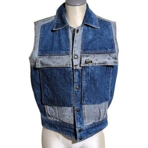 Ketch Women's Denim Vest M '90s Grunge Streetwear Core